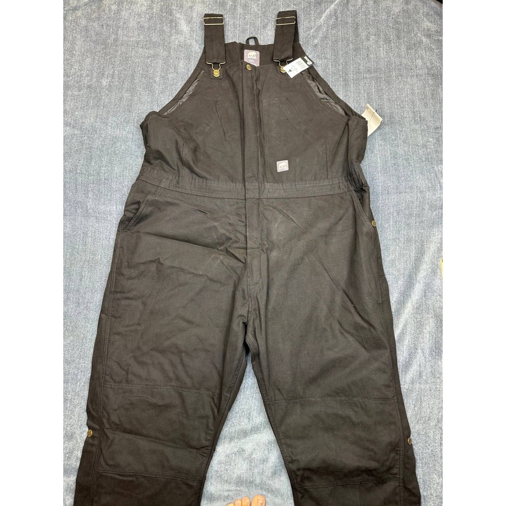 Berne Womens 3XL Regular Black Insulated Bib Overalls WB515BK Workwear New - Picture 12 of 13